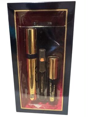 Estee Lauder Black & Gold Eye Makeup Set - Black with FREE Eye Remover 🌱